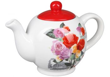 8057-10 чайник заварочный (розы разноцв.)