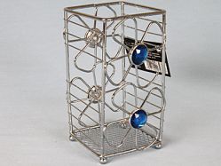 6414-B подставка для столовых приборов,синий камень